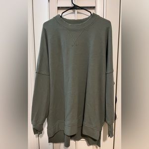 American Eagle AERIE | Textured Oversized Crewneck Sweatshirt
